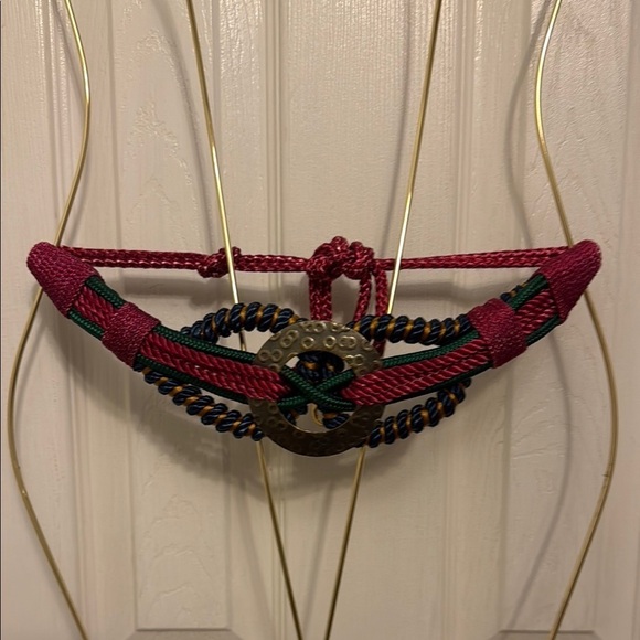 Elegant Multicolor Rope Belt with Silver Accent main image 2